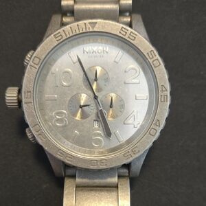Nixon Silver Dial Chronograph Watch 51-30 Simplify